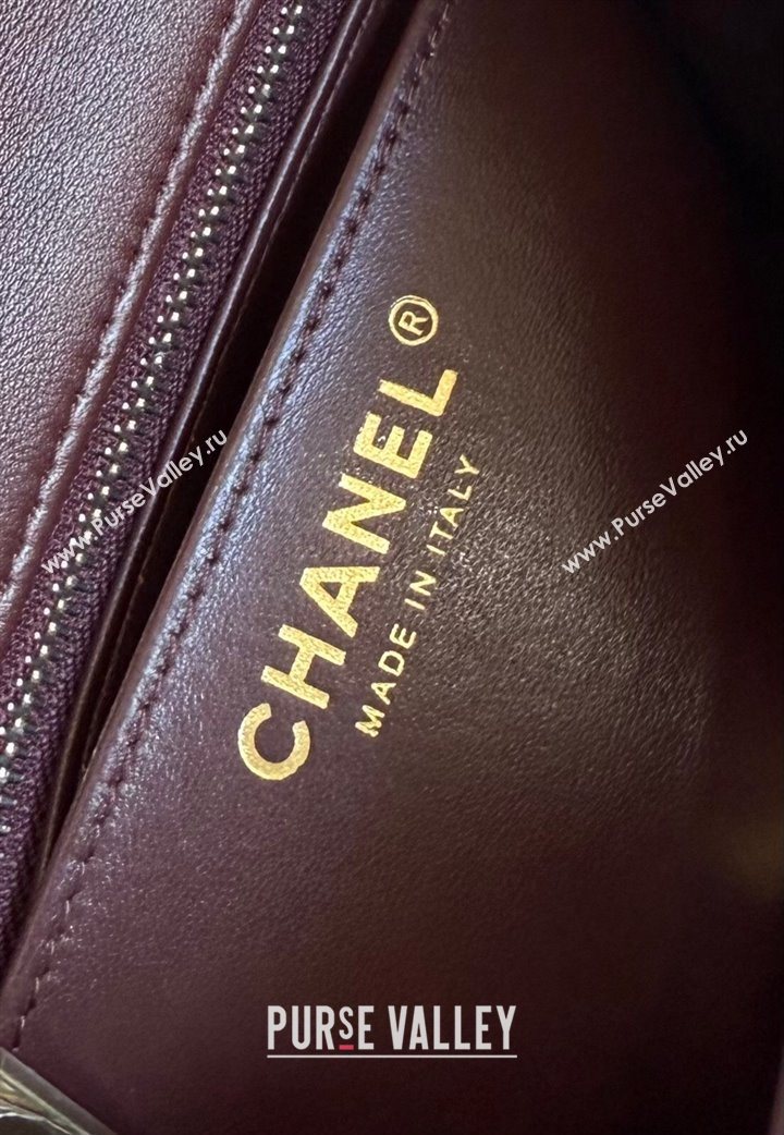 Chanel Lambskin Mini Flap Bag with Metal Ball AS1786 Dark Burgundy 2025 New Style (YD-251013003)