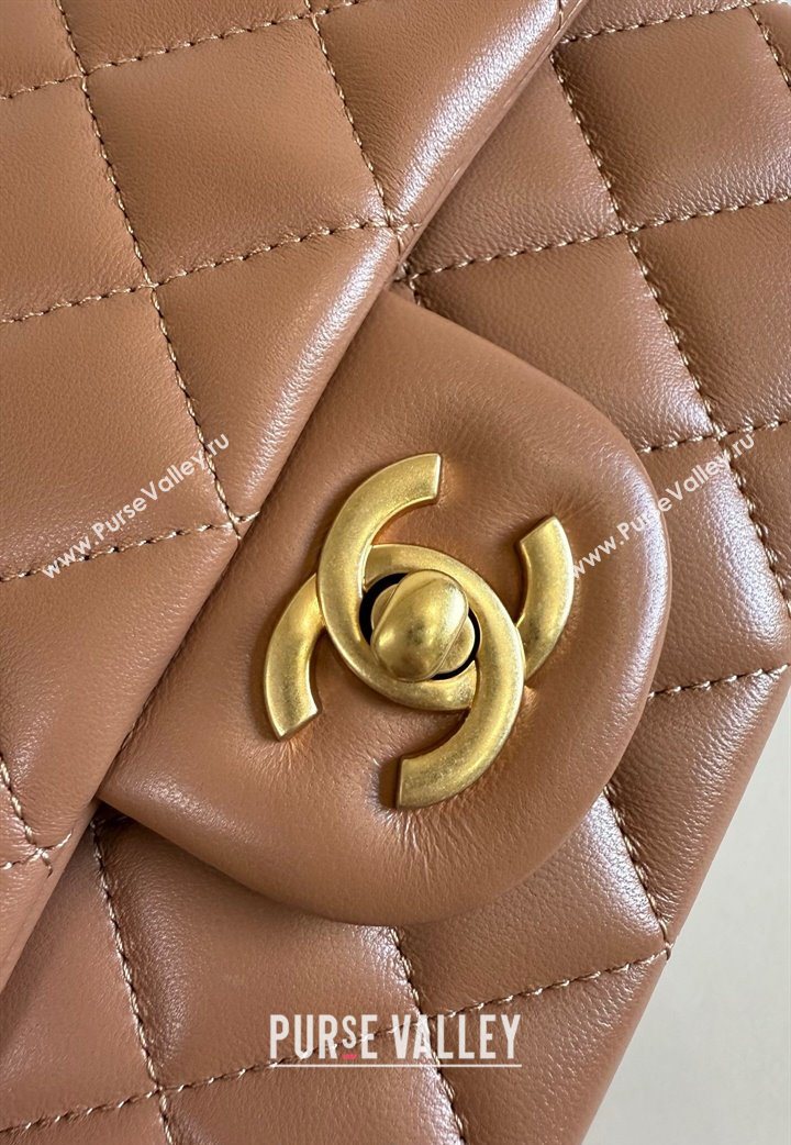 Chanel Lambskin Mini Flap Bag with Metal Ball AS1786 Caramel Brown 2025 New Style (YD-251013004)