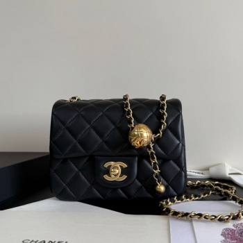 Chanel Lambskin Mini Flap Bag with Metal Ball AS1786 Black 2025 New Style (YD-251013005)
