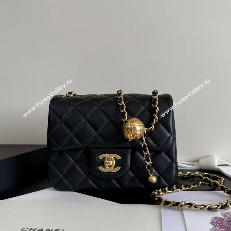 Chanel Lambskin Mini Flap Bag with Metal Ball AS1786 Black 2025 New Style (YD-251013005)
