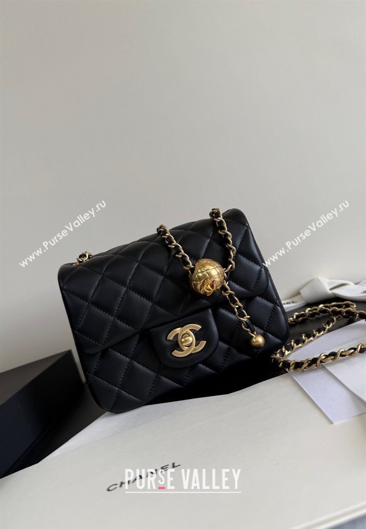 Chanel Lambskin Mini Flap Bag with Metal Ball AS1786 Black 2025 New Style (YD-251013005)