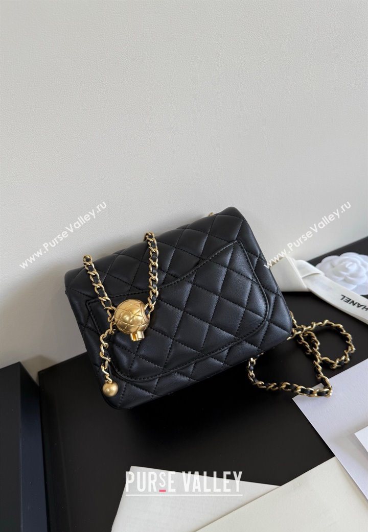 Chanel Lambskin Mini Flap Bag with Metal Ball AS1786 Black 2025 New Style (YD-251013005)
