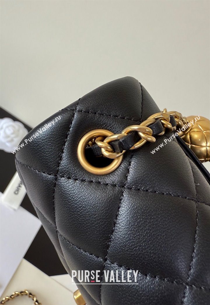 Chanel Lambskin Mini Flap Bag with Metal Ball AS1786 Black 2025 New Style (YD-251013005)