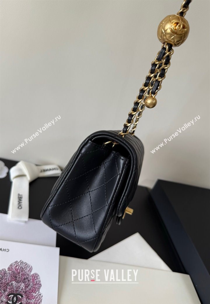 Chanel Lambskin Mini Flap Bag with Metal Ball AS1786 Black 2025 New Style (YD-251013005)
