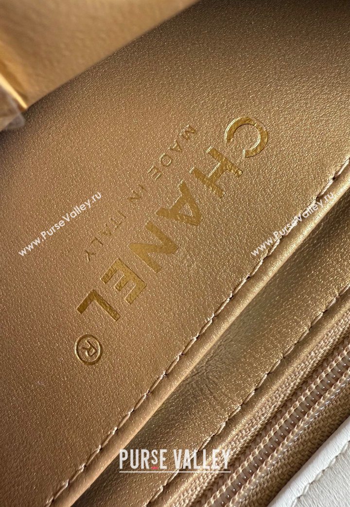 Chanel Lambskin Leather Mini Flap Bag with Metal Ball AS1786 White 2025 (YD-251013006)