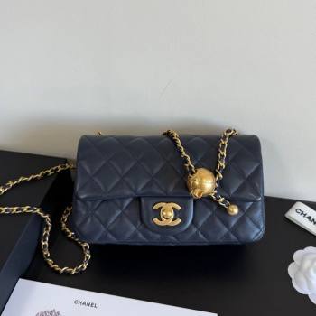 Chanel Lambskin Leather Small Flap Bag with Metal Ball AS1787 Dark Blue 2025 (YD-251013007)