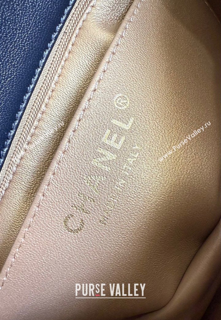 Chanel Lambskin Leather Small Flap Bag with Metal Ball AS1787 Dark Blue 2025  (YD-251013007)