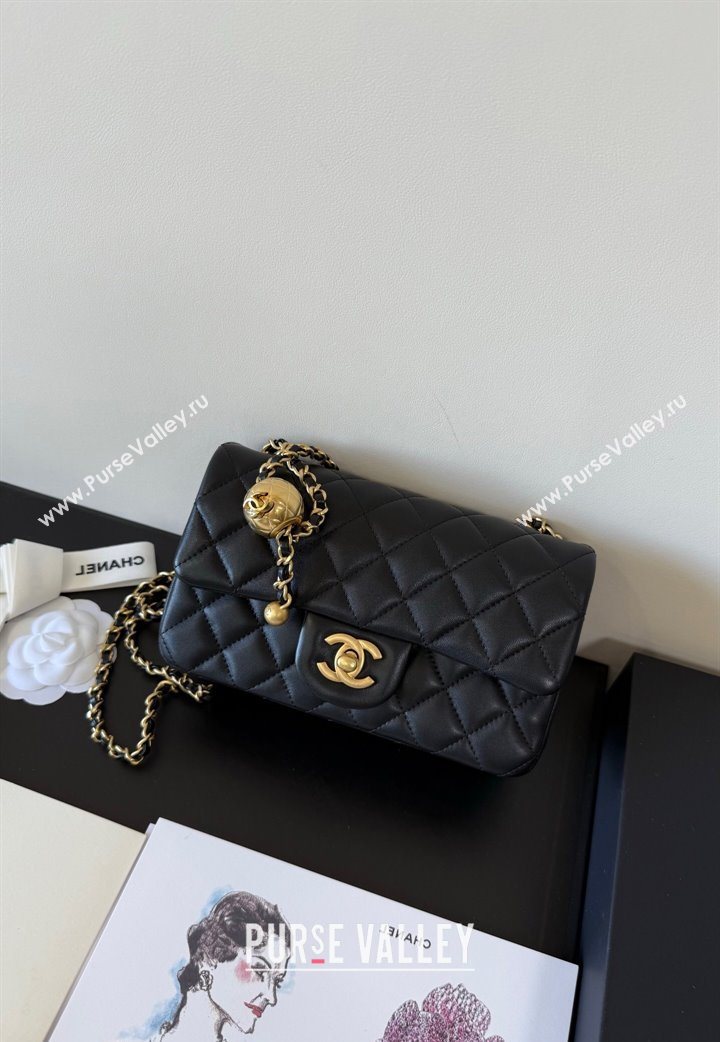 Chanel Lambskin Small Flap Bag with Metal Ball AS1787 Black 2025 New Style (YD-251013008)