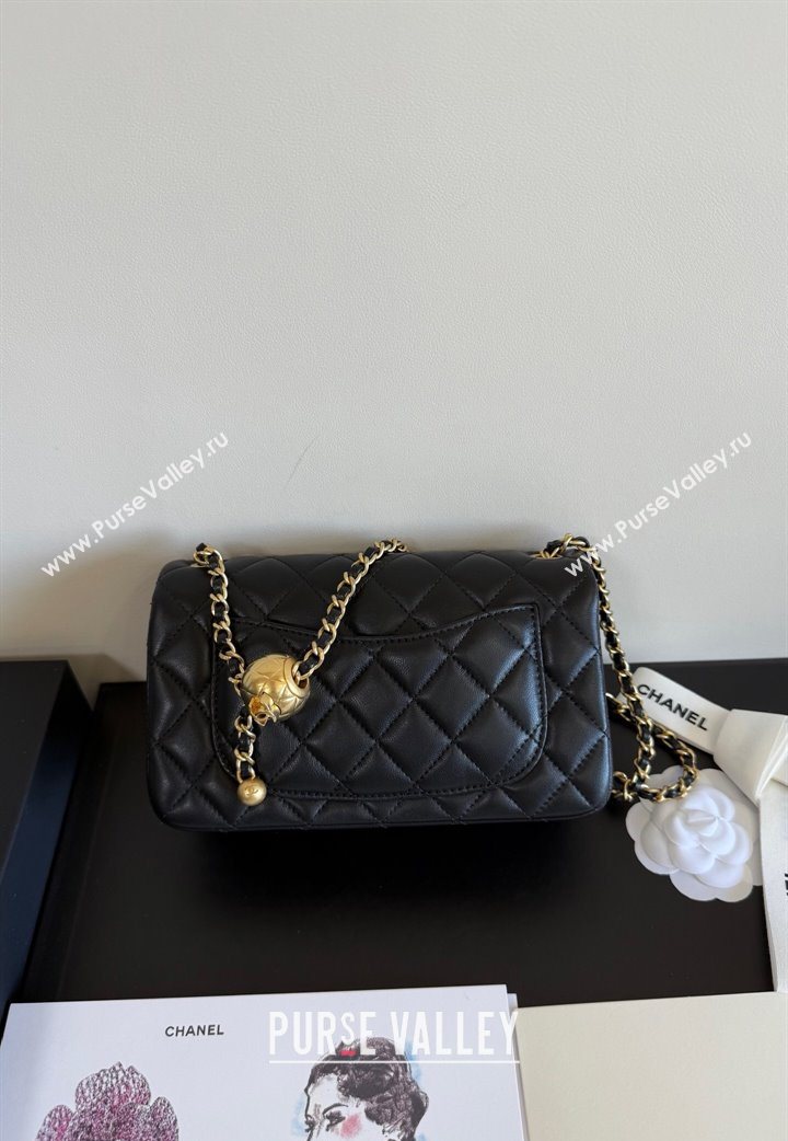 Chanel Lambskin Small Flap Bag with Metal Ball AS1787 Black 2025 New Style (YD-251013008)