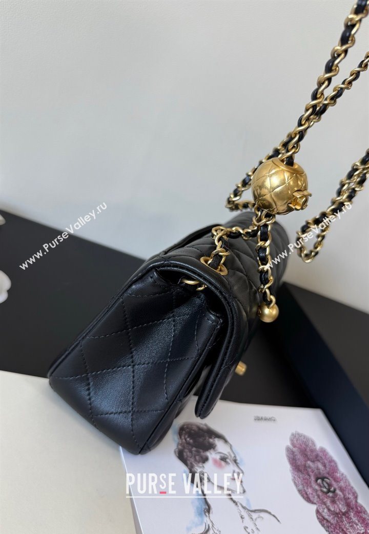 Chanel Lambskin Small Flap Bag with Metal Ball AS1787 Black 2025 New Style (YD-251013008)