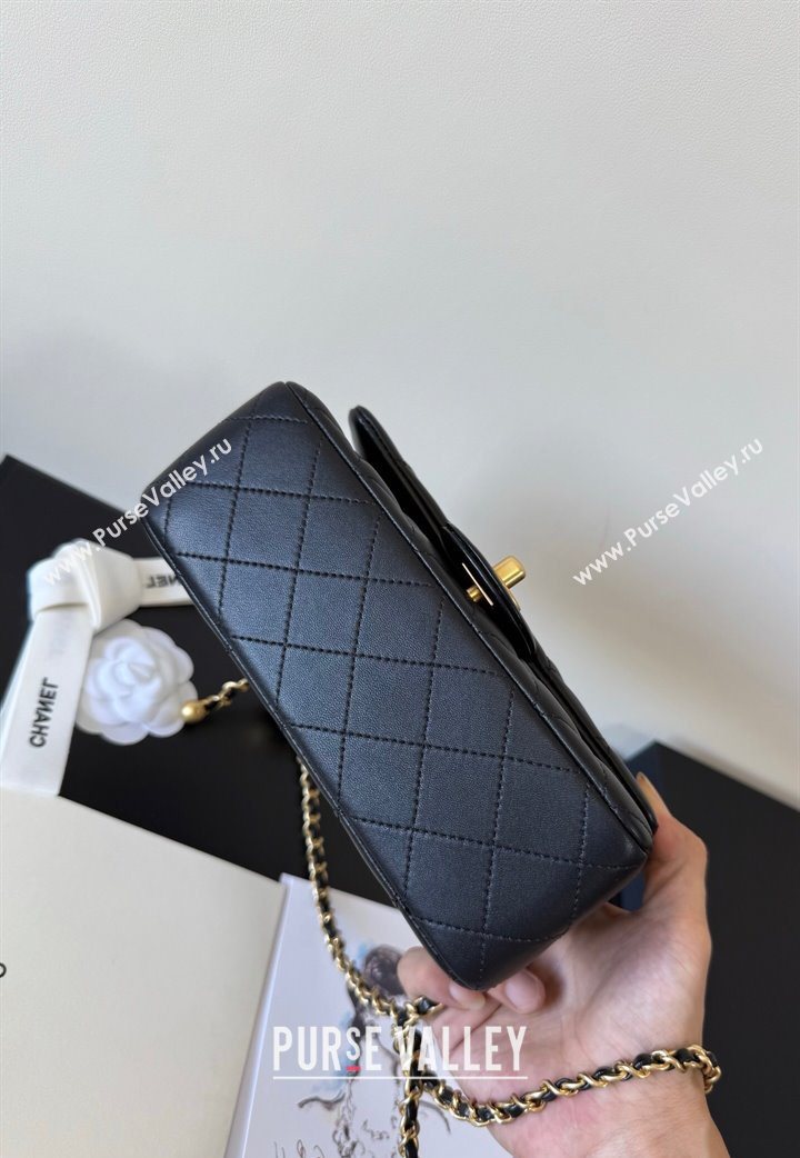 Chanel Lambskin Small Flap Bag with Metal Ball AS1787 Black 2025 New Style (YD-251013008)