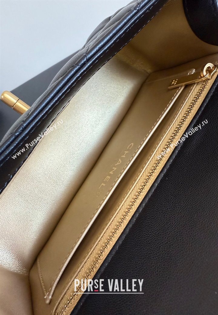 Chanel Lambskin Small Flap Bag with Metal Ball AS1787 Black 2025 New Style (YD-251013008)