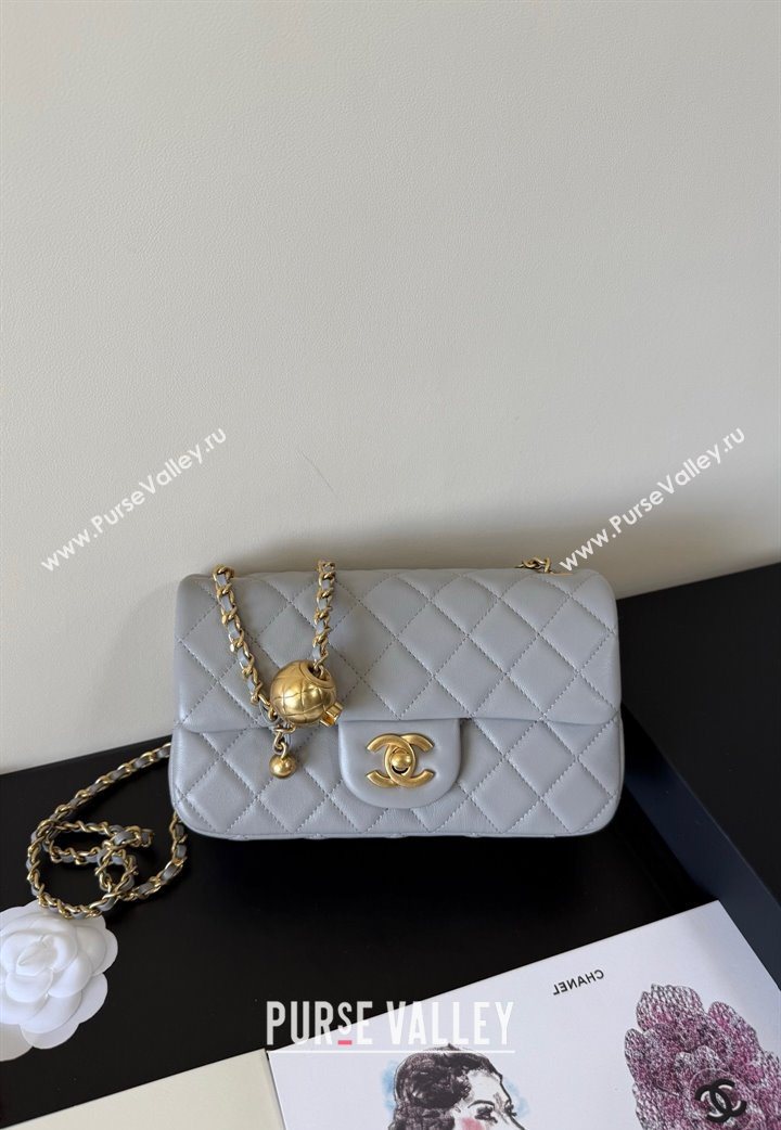 Chanel Lambskin Small Flap Bag with Metal Ball AS1787 Grey 2025 New Style (YD-251013009)
