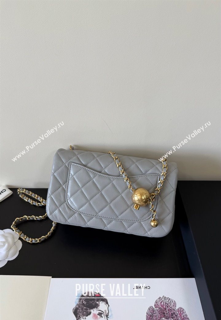 Chanel Lambskin Small Flap Bag with Metal Ball AS1787 Grey 2025 New Style (YD-251013009)