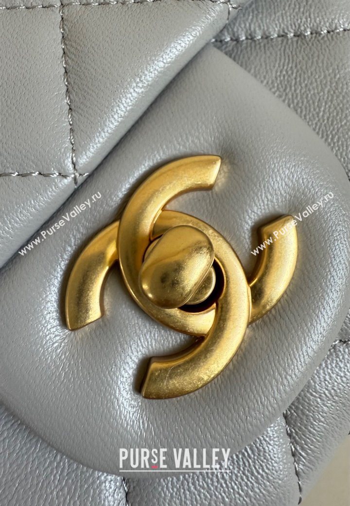 Chanel Lambskin Small Flap Bag with Metal Ball AS1787 Grey 2025 New Style (YD-251013009)