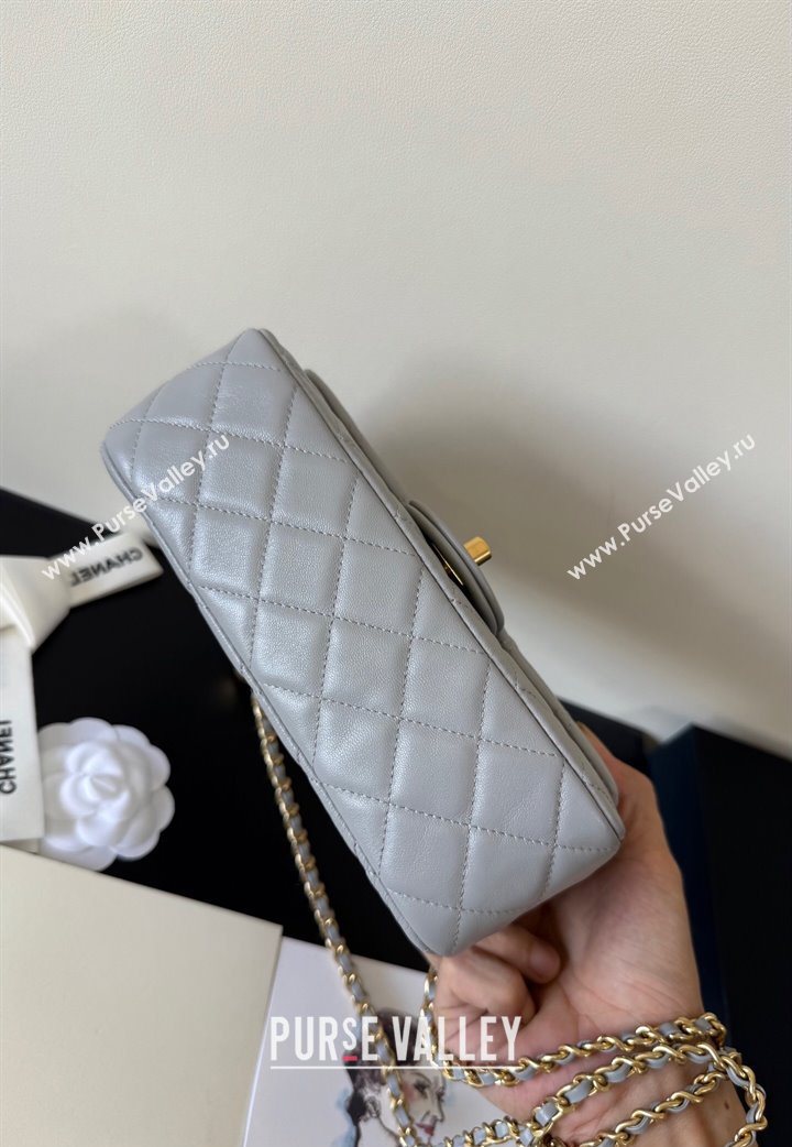 Chanel Lambskin Small Flap Bag with Metal Ball AS1787 Grey 2025 New Style (YD-251013009)