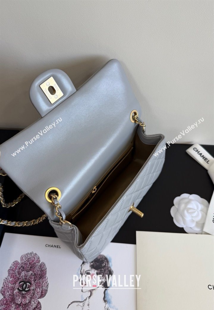 Chanel Lambskin Small Flap Bag with Metal Ball AS1787 Grey 2025 New Style (YD-251013009)