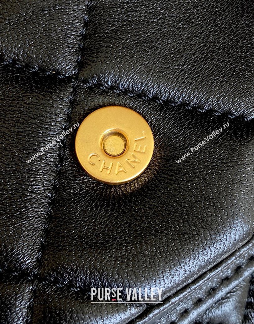 Chanel Lambskin Small Bowling Bag Black 2025 AS5792 (yezi-251013030)