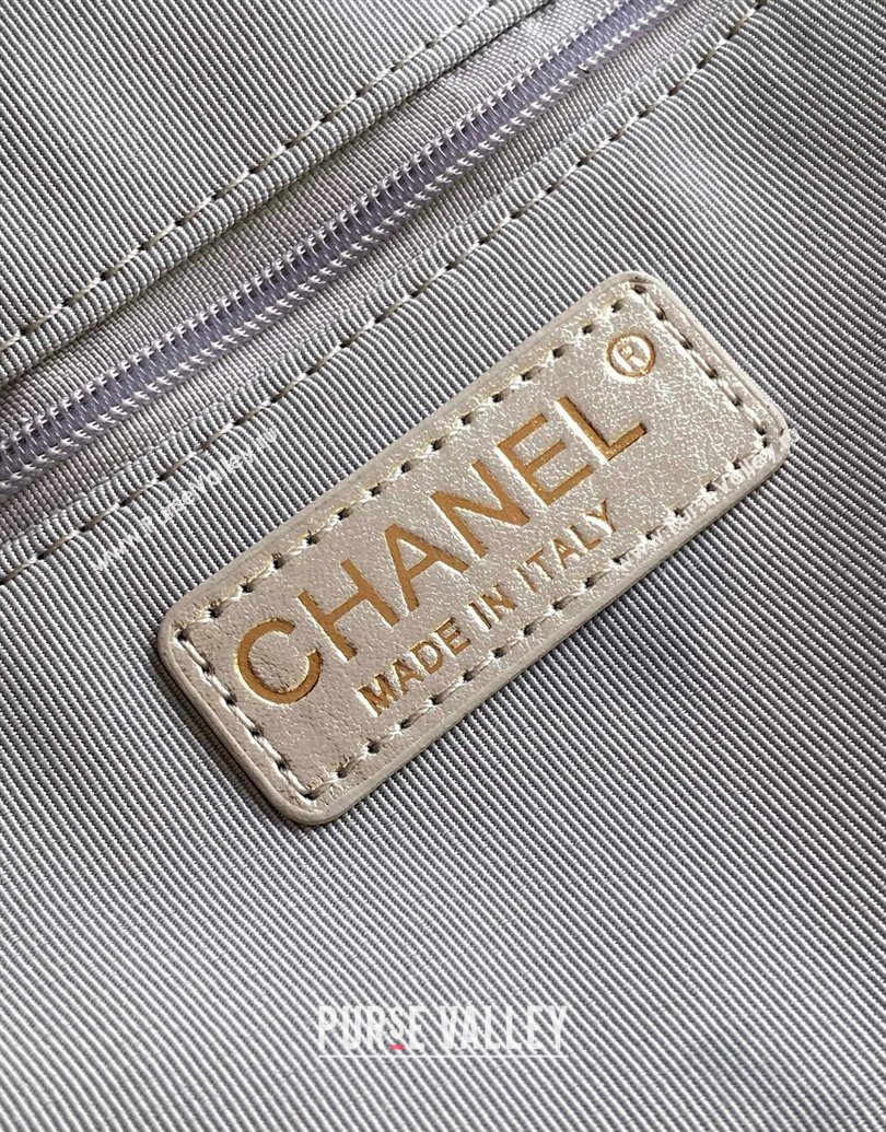 Chanel Grained Calfskin Small Bowling Bag Silver 2025 AS5792 (yezi-251013029)