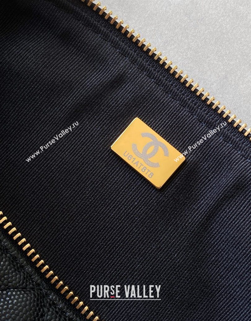 Chanel Grained Calfskin Small Bowling Bag Black 2025 AS5792 (yezi-251013031)