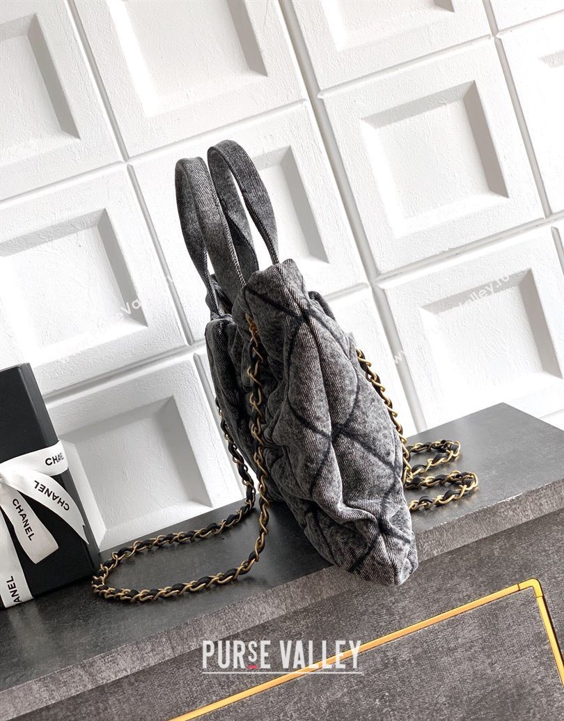 Chanel Denim Bow Bag Grey 2025 AS5851 (yezi-251013027)