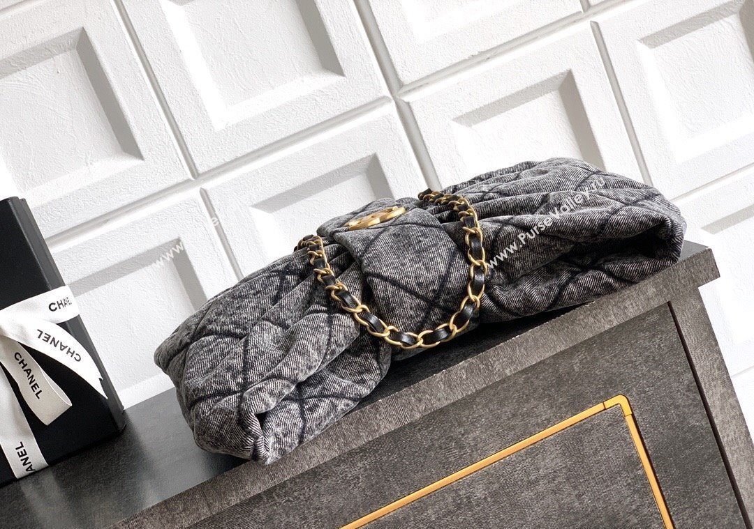 Chanel Denim Bow Bag Grey 2025 AS5851 (yezi-251013027)