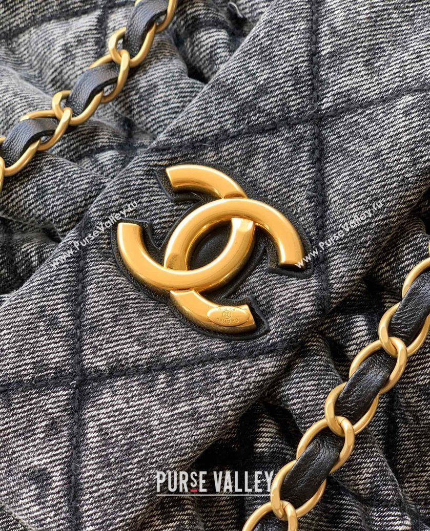 Chanel Denim Bow Bag Grey 2025 AS5851 (yezi-251013027)