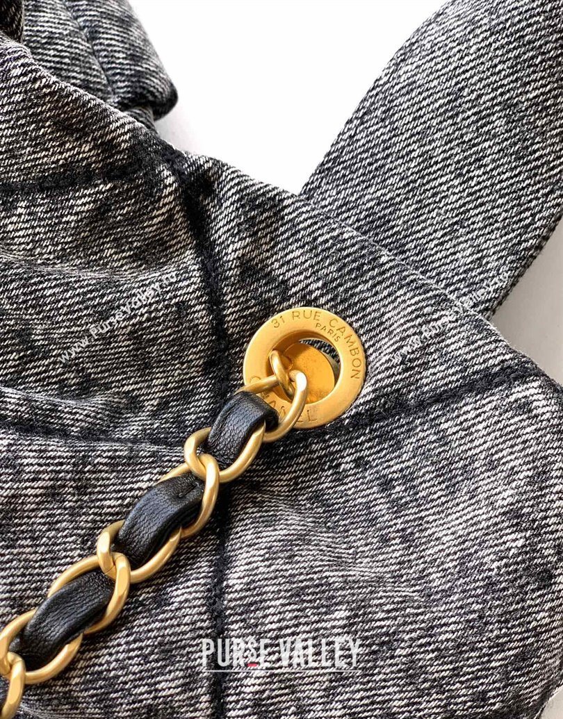 Chanel Denim Bow Bag Grey 2025 AS5851 (yezi-251013027)
