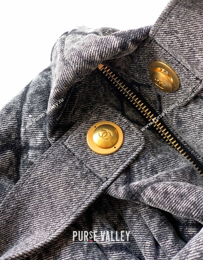 Chanel Denim Bow Bag Grey 2025 AS5851 (yezi-251013027)