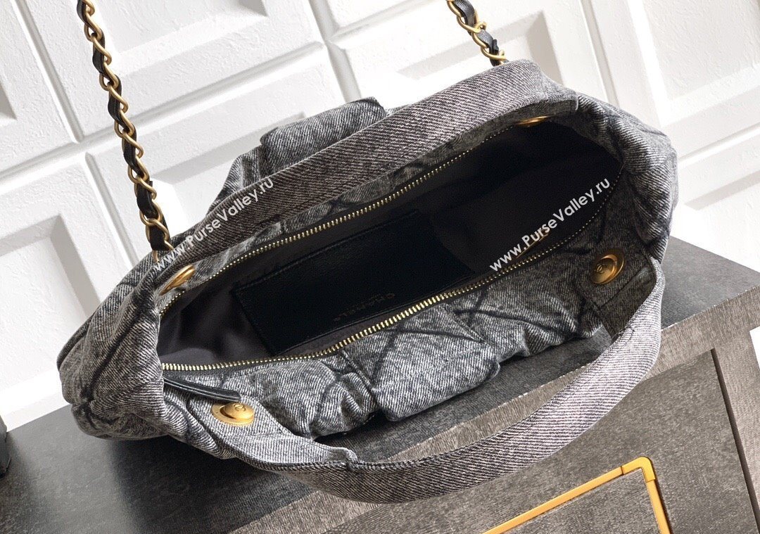 Chanel Denim Bow Bag Grey 2025 AS5851 (yezi-251013027)
