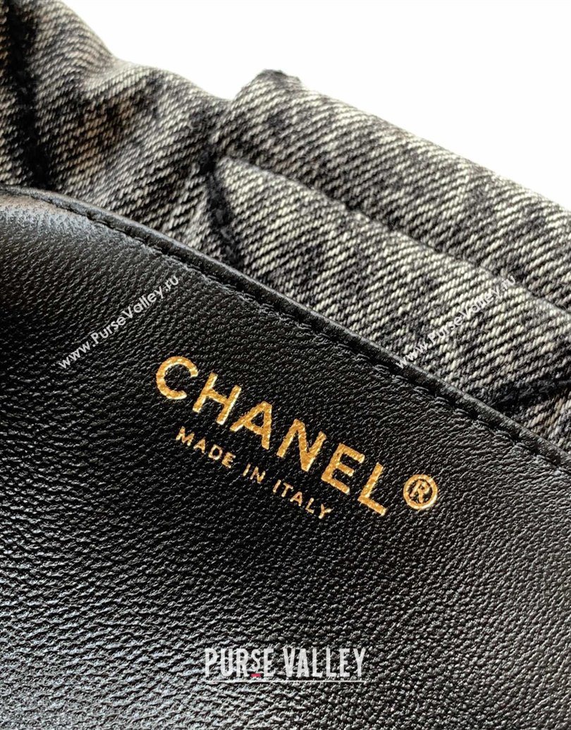 Chanel Denim Bow Bag Grey 2025 AS5851 (yezi-251013027)