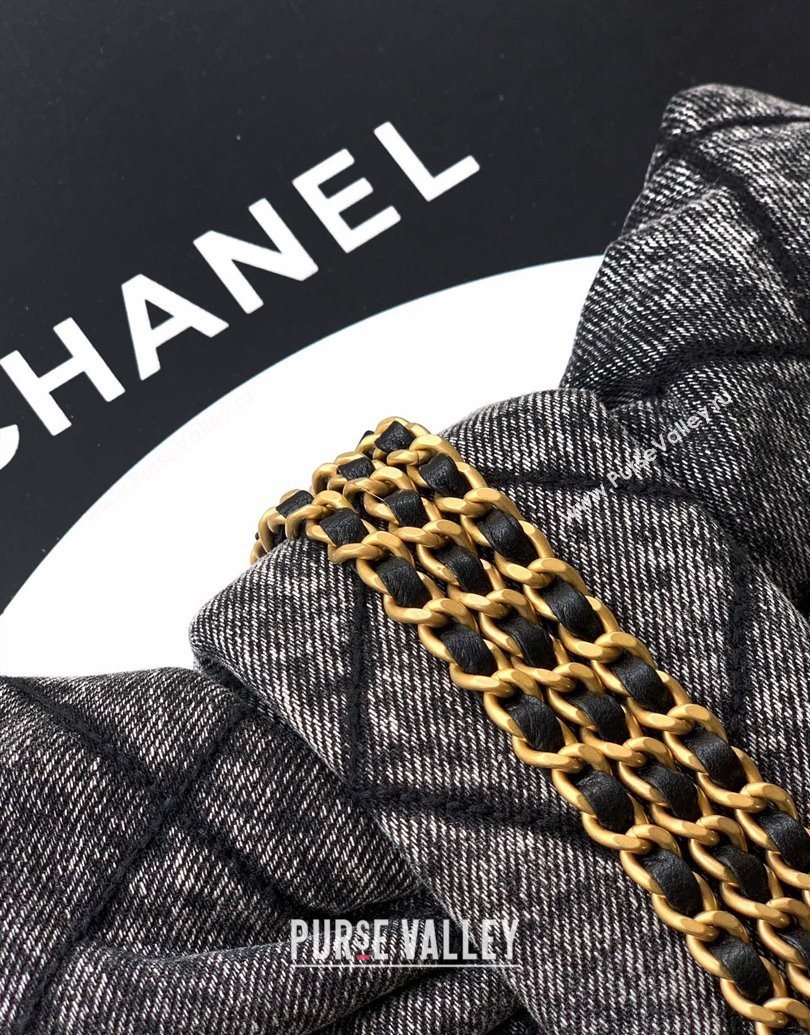 Chanel Quilted Denim Mini Bow Bag Grey 2025 AS5849 (yezi-251013026)