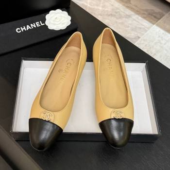 Chanel Lambskin Leather Ballets Flat with CC Tag Beige 2025 G46441 2 (MD-251103026)