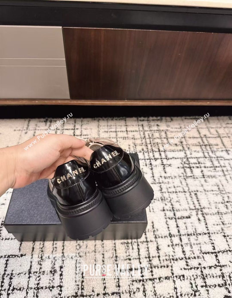 Chanel Calfskin Leather Laced-up Shoes 5cm Nude 2025 CH103101 (MD-251031094)