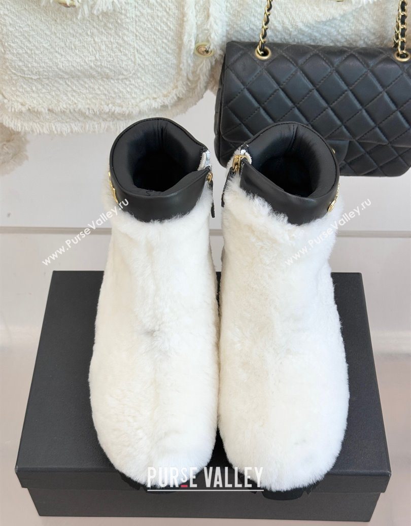 Chanel Wool Platform Ankle Boots White 2025 CH110315 (MD-251103119)