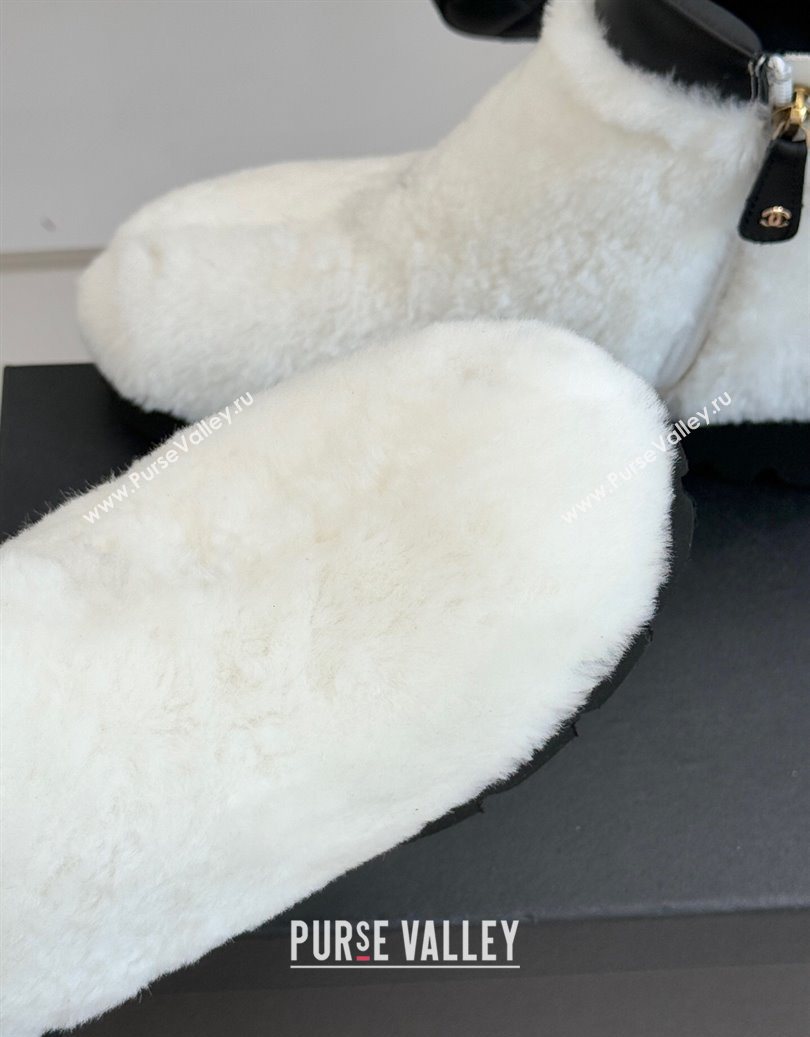 Chanel Wool Platform Ankle Boots White 2025 CH110315 (MD-251103119)