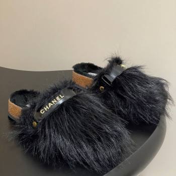 Chanel Wool Platform Mules Black 2025 CH110309 (MD-251103096)