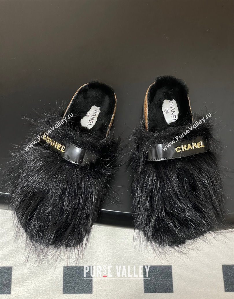 Chanel Wool Platform Mules Black 2025 CH110309 (MD-251103096)