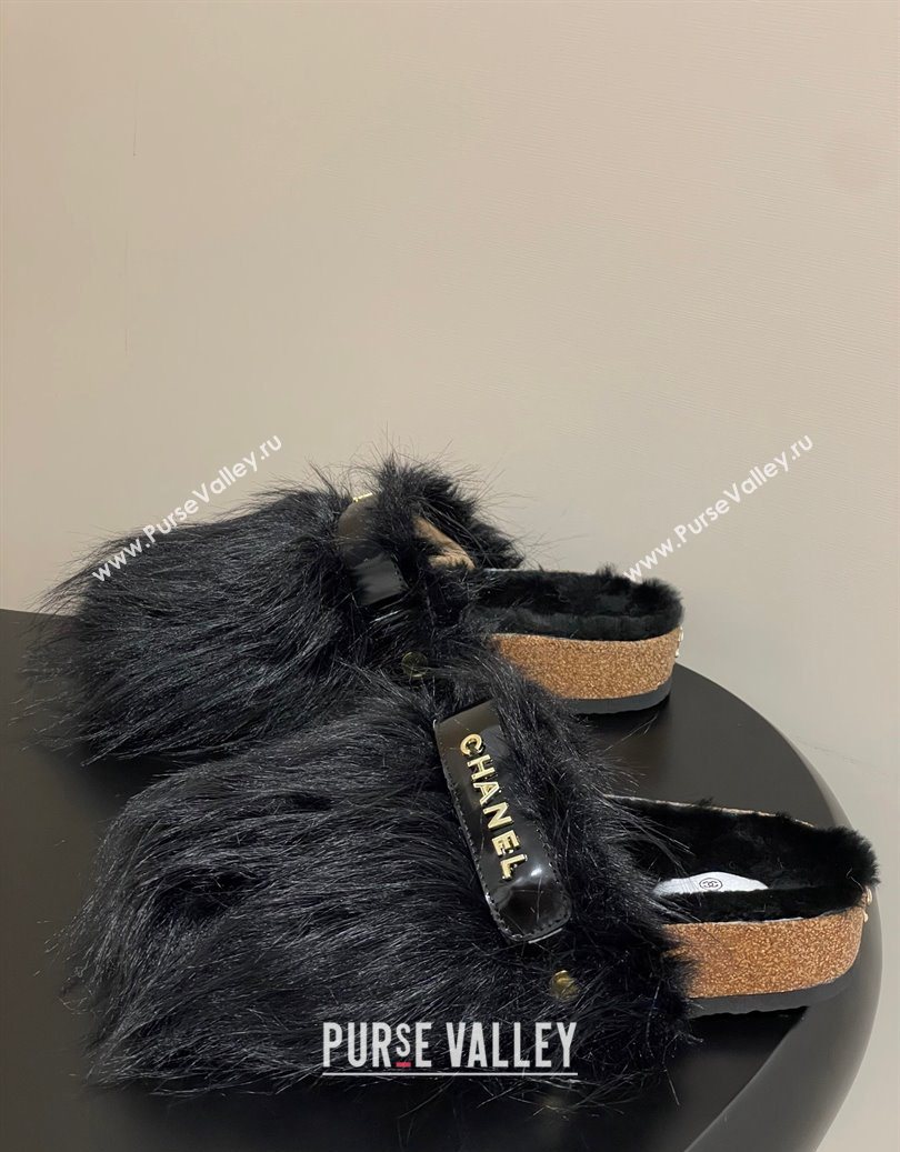 Chanel Wool Platform Mules Black 2025 CH110309 (MD-251103096)