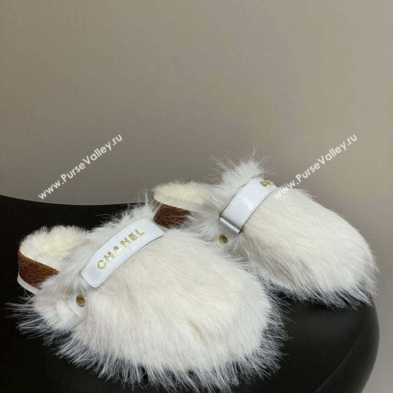 Chanel Wool Platform Mules White 2025 CH110309 (MD-251103097)