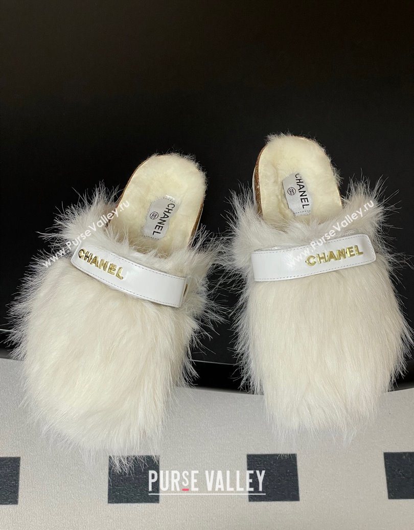 Chanel Wool Platform Mules White 2025 CH110309 (MD-251103097)