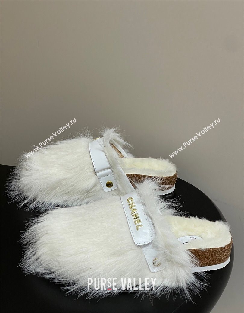 Chanel Wool Platform Mules White 2025 CH110309 (MD-251103097)