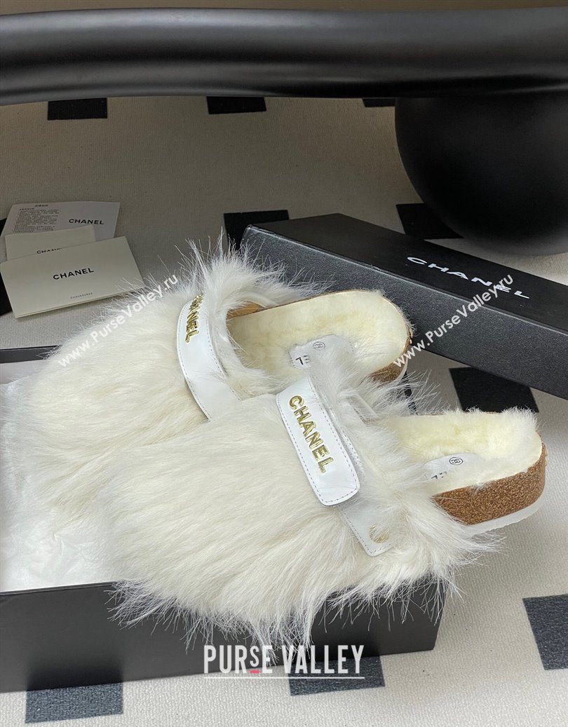 Chanel Wool Platform Mules White 2025 CH110309 (MD-251103097)