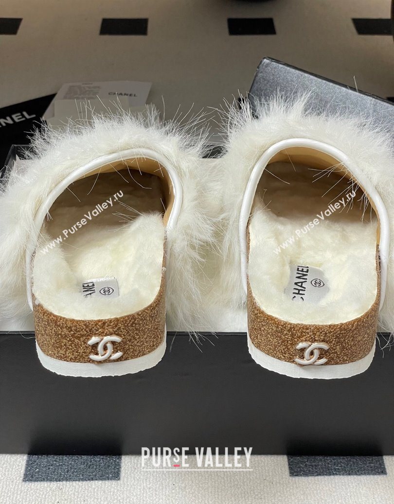 Chanel Wool Platform Mules White 2025 CH110309 (MD-251103097)