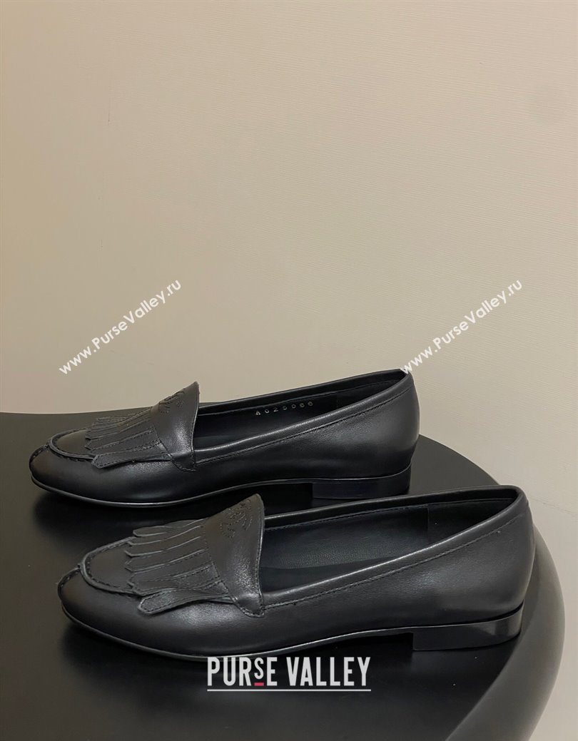 Chanel Calfskin Leather Flat Loafers with Tassel Black 2025 CH103104 (MD-251031108)