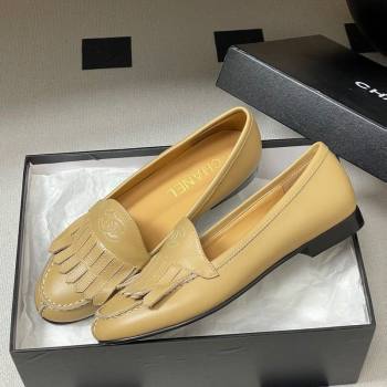 Chanel Calfskin Leather Flat Loafers with Tassel Beige 2025 CH103104 (MD-251031110)