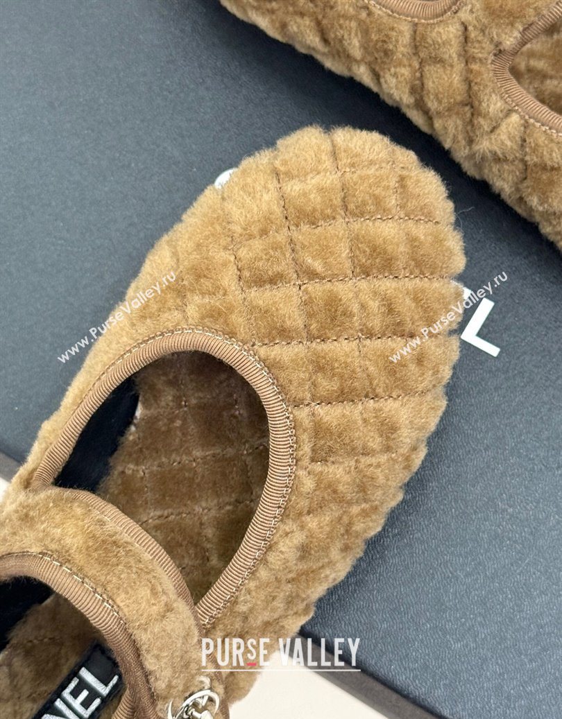 Chanel Quilted Wool Mary Janes Ballets Flat Beige 2025 CH110301 (MD-251103060)