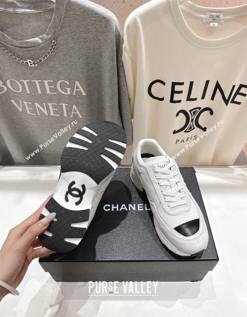 Chanel Suede and Mesh Sneakers White 2025 G46872 (MD-251031138)