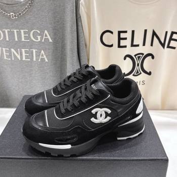 Chanel Suede and Mesh Sneakers Black 2025 G46872 (MD-251031137)