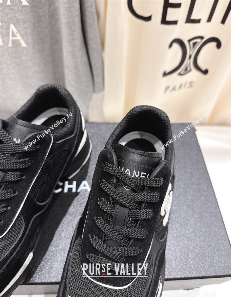 Chanel Suede and Mesh Sneakers Black 2025 G46872 (MD-251031137)